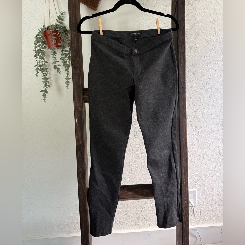 Banana Republic Gray Ankle Pants Women Size 4 Tailored Work Office Pants